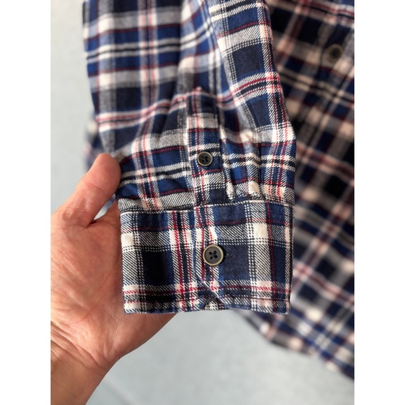 JACHS Flannel Shirt‎ Men's Large Multicolor Plaid 100% Cotton Pockets Button-Up - Picture 2 of 11